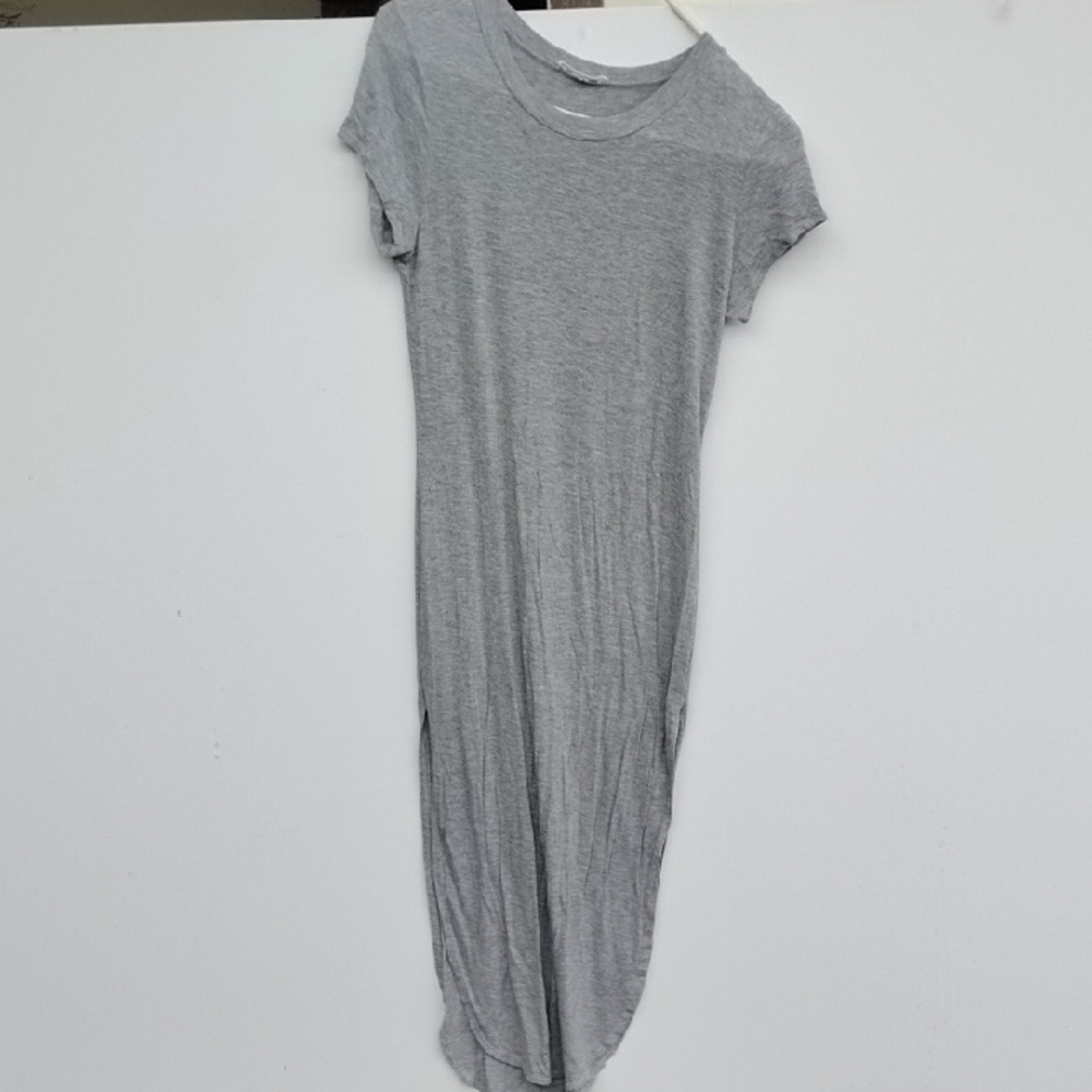 Poetry Light Gray Midi Dress